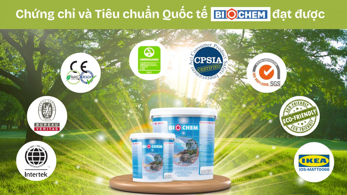 Chứng chỉ và tiêu chuẩn quốc tế Biochem đạt được